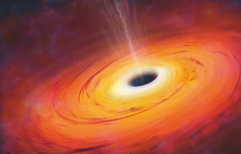 Черная дыра в центре звезды