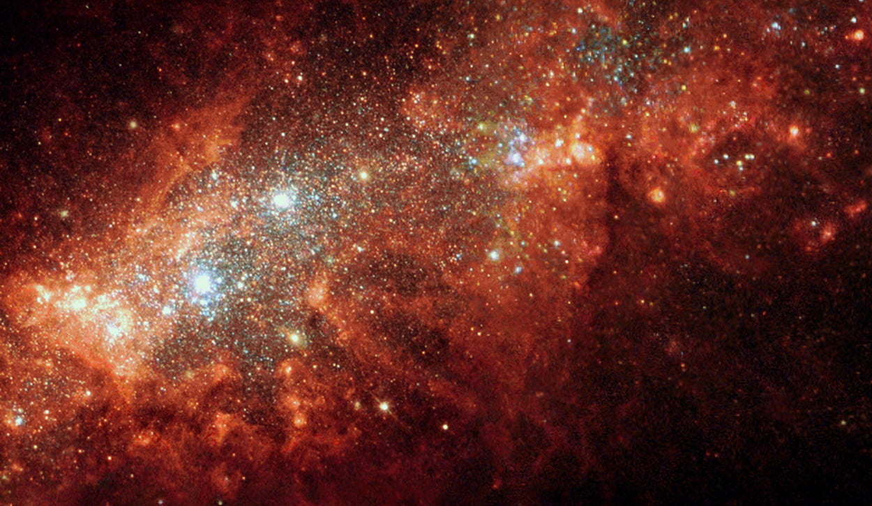 Миллионы звезд рождаются в соседней галактике