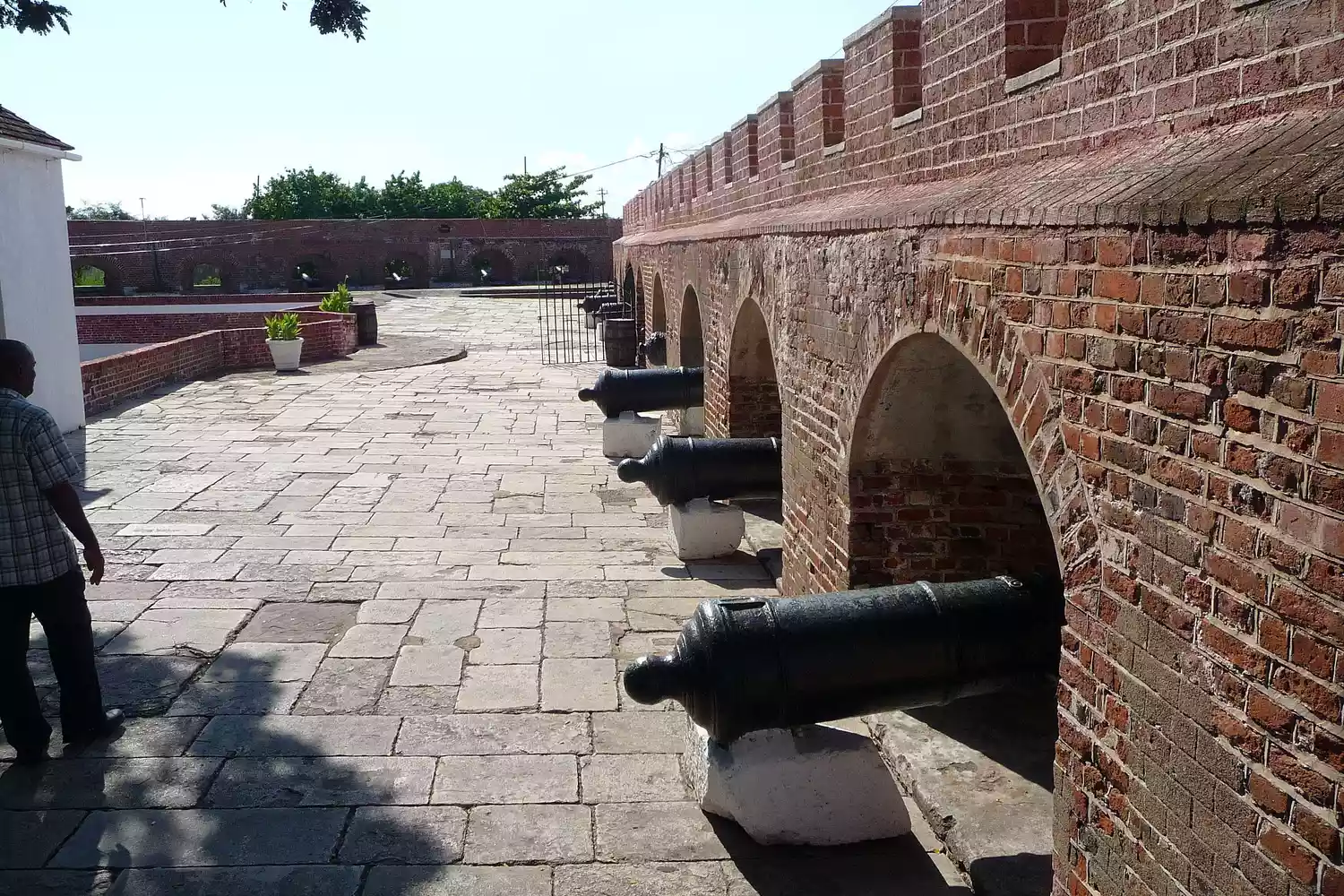 Пушки по периметру исторической крепости