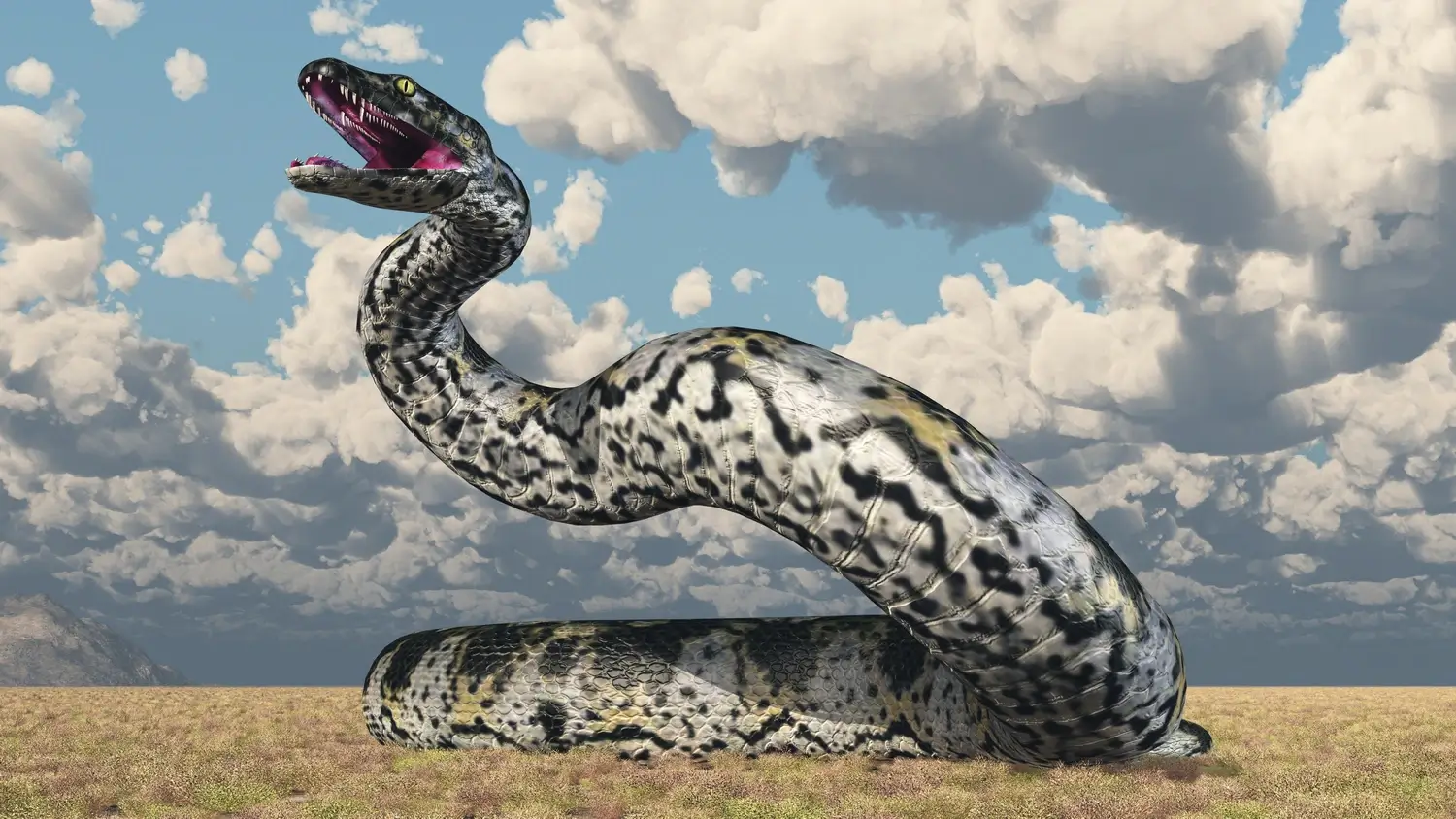 Художественный портрет титанобоа, самой большой змеи, когда-либо существовавшей на Земле