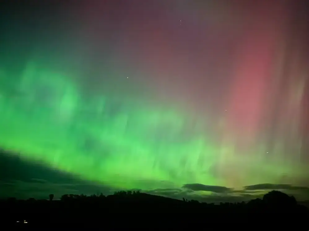 Северное сияние, сфотографированное в Тасмании